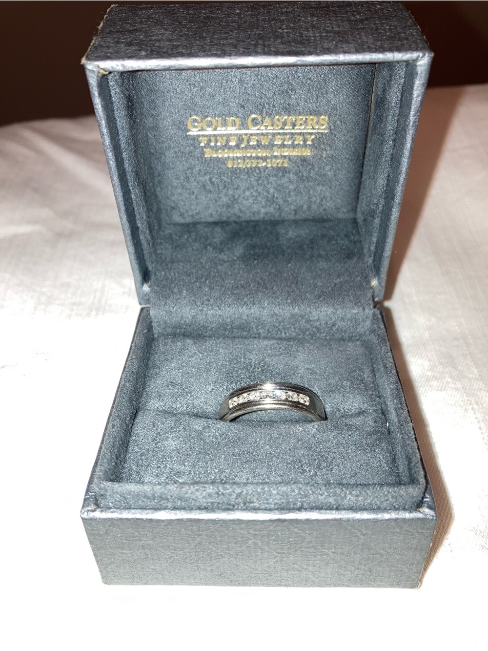 14KW .42CTW DIAMOND WEDDING BAND — SIZE 9.25